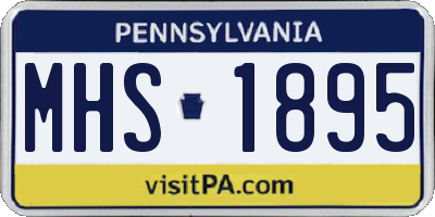 PA license plate MHS1895
