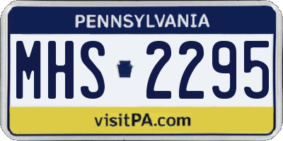PA license plate MHS2295