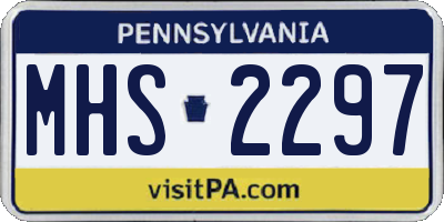 PA license plate MHS2297
