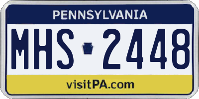 PA license plate MHS2448