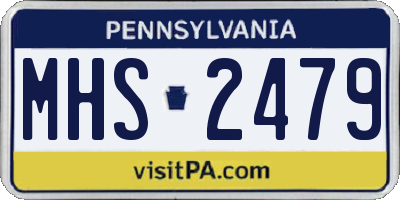 PA license plate MHS2479