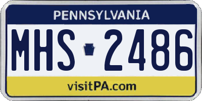 PA license plate MHS2486