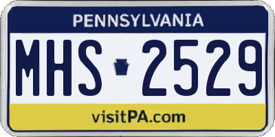 PA license plate MHS2529