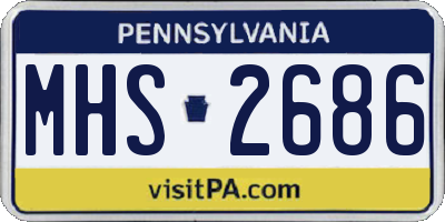 PA license plate MHS2686