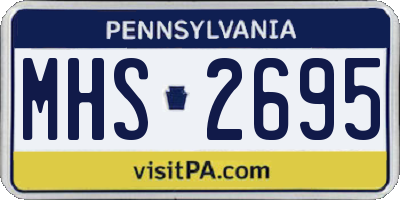 PA license plate MHS2695