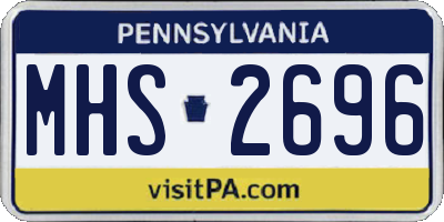 PA license plate MHS2696