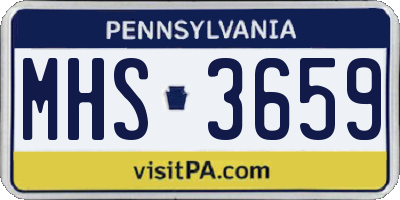 PA license plate MHS3659