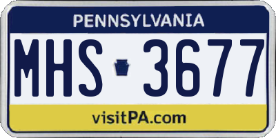 PA license plate MHS3677