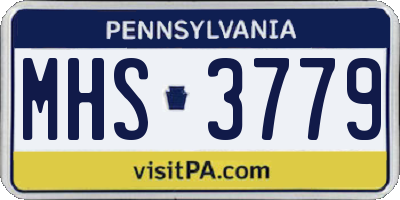PA license plate MHS3779