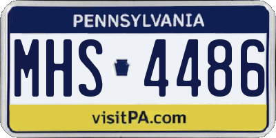 PA license plate MHS4486