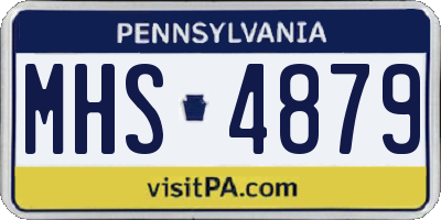 PA license plate MHS4879