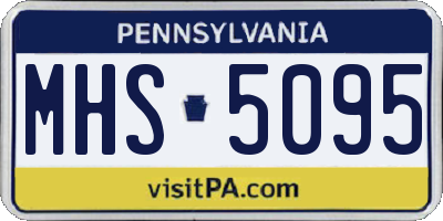 PA license plate MHS5095
