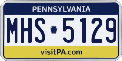 PA license plate MHS5129