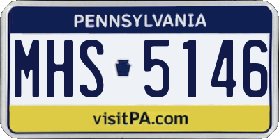 PA license plate MHS5146