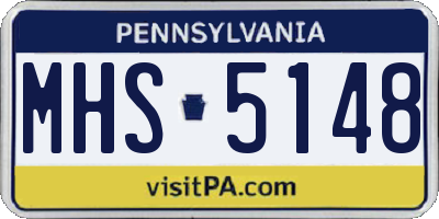 PA license plate MHS5148