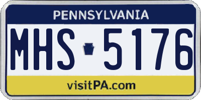 PA license plate MHS5176