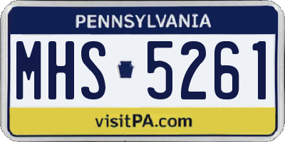 PA license plate MHS5261