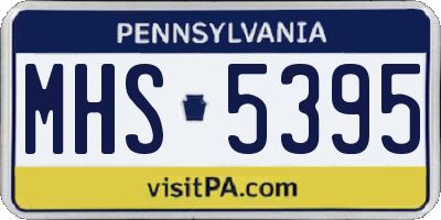 PA license plate MHS5395