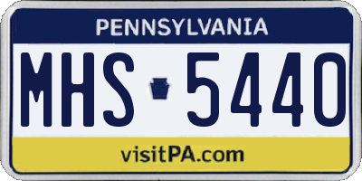 PA license plate MHS5440