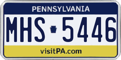 PA license plate MHS5446