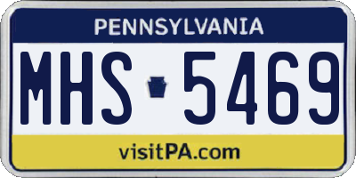 PA license plate MHS5469