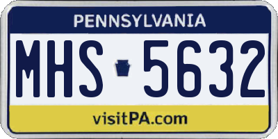 PA license plate MHS5632