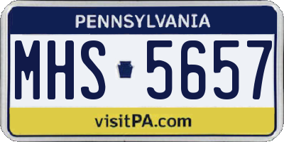 PA license plate MHS5657