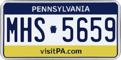 PA license plate MHS5659