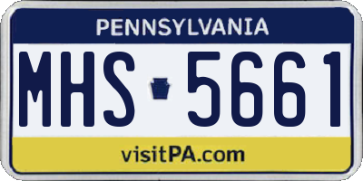 PA license plate MHS5661