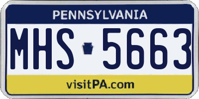 PA license plate MHS5663