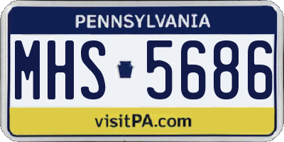 PA license plate MHS5686