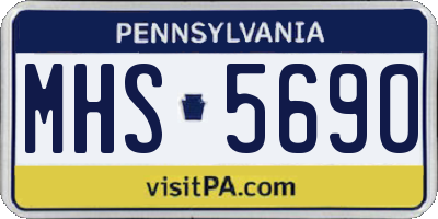 PA license plate MHS5690