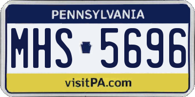 PA license plate MHS5696