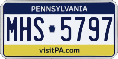PA license plate MHS5797
