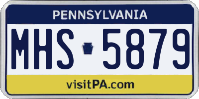 PA license plate MHS5879