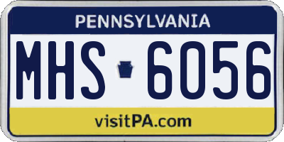 PA license plate MHS6056