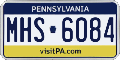 PA license plate MHS6084