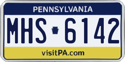PA license plate MHS6142