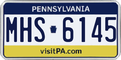 PA license plate MHS6145