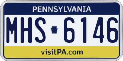 PA license plate MHS6146