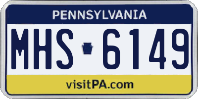 PA license plate MHS6149