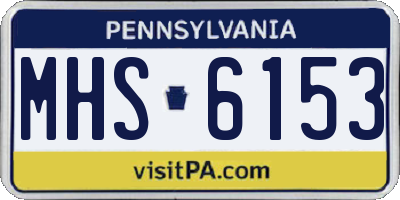PA license plate MHS6153