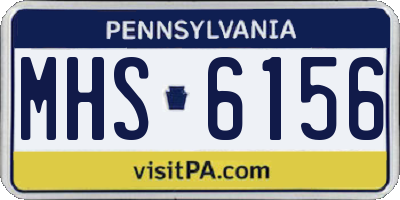 PA license plate MHS6156