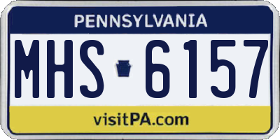 PA license plate MHS6157