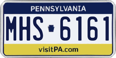 PA license plate MHS6161