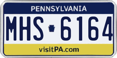PA license plate MHS6164