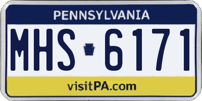 PA license plate MHS6171