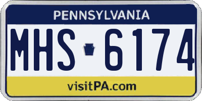PA license plate MHS6174