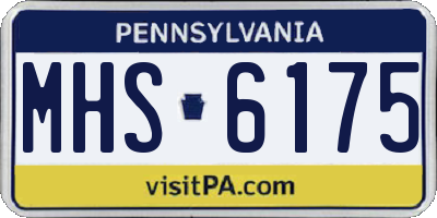 PA license plate MHS6175