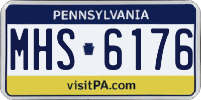 PA license plate MHS6176